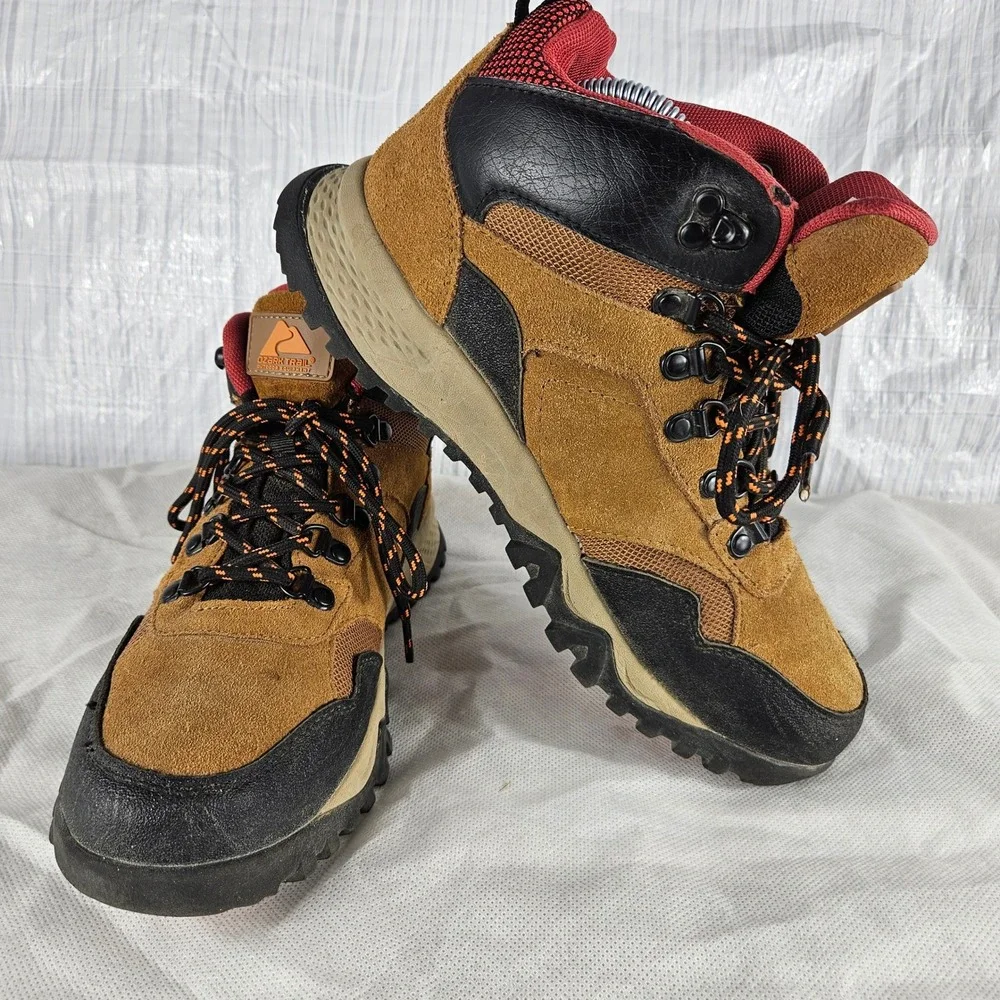 Ozark Trail Men's 7 Redlined Mid Hiker Waterproof Hiking Trail All-Terrain Boots